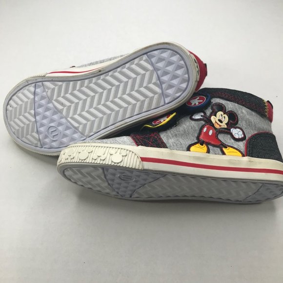 Disney Mickey Mouse Children's High Top Shoes Size 11 Very Good Used Condition - Picture 5 of 11